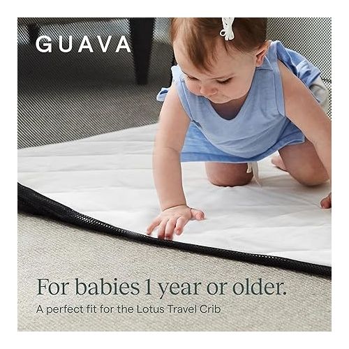  Guava Lotus Travel Crib Sheet | Plush Quilted Fitted Sheet with Manufacturer-Approved Fit | Soft and Breathable Crib Sheet for Your Baby's Comfort | Unisex Sheet for Infants and Toddlers