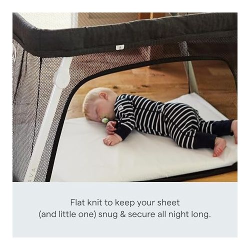  Guava Lotus Travel Crib Sheet | 100% Cotton Fitted Sheet with Manufacturer-Approved Fit | Soft & Breathable Crib Sheet for Your Baby's Comfort | Unisex Sheet for Infants and Toddlers