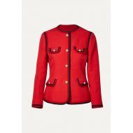 Gucci Faux pearl-embellished wool and silk-blend jacket