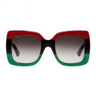 Gucci Red & Green Urban Web Block Diva Sunglasses