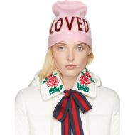 Gucci Pink Wool Loved Beanie