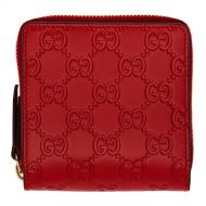 Gucci Red Linea A Zip Wallet
