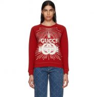 Gucci Red Crystal Logo Sweatshirt
