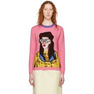 Gucci Pink Jacquard Woman Sweater