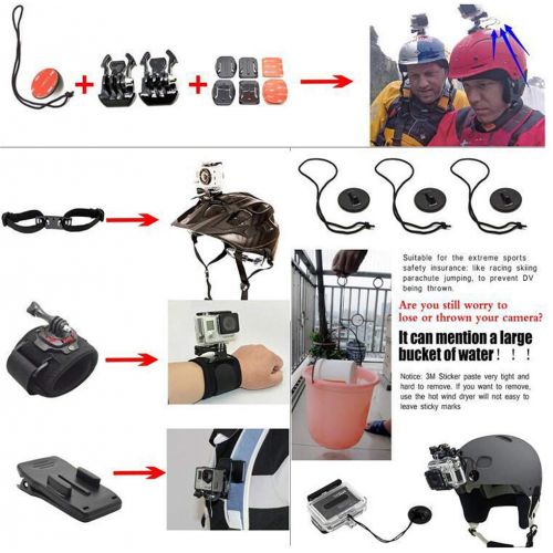  Gudelaa 50 in 1 Action Kamera Zubehoer Kit fuer GoPro Hero 6 / Fusion / 5 / Session / 4/3/2 Tragetasche