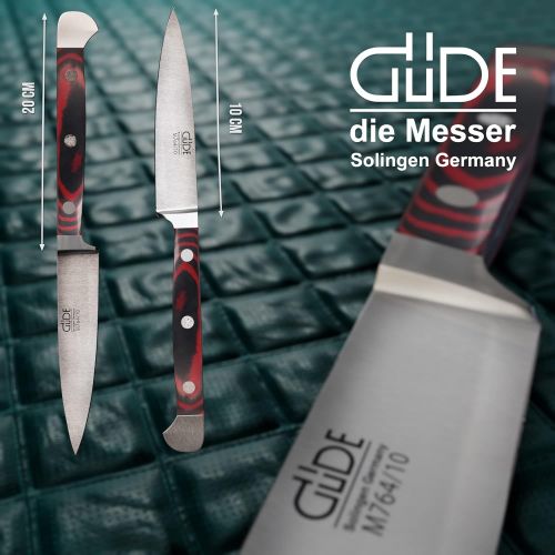  Guede Erwachsene Spickmesser, geschmiedet, Serie Alpha, Doppelkropf, Griff Mikarta Kuechenmesser, mehrfarbig, One size