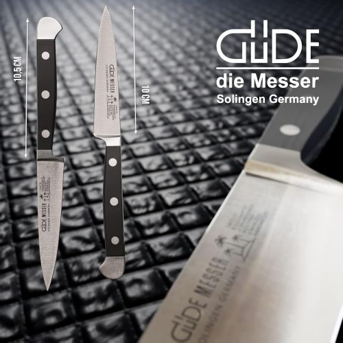  Guede Alpha Serie Klingenlange: 10 cm POM schwarz Spickmesser