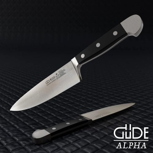  Guede GUEDE ALPHA. Serie Kochmesser klein 16cm Klingenlange, stabiler Hostaform Griff, Handarbeit made in Solingen Kuechenmesser Chefmesser