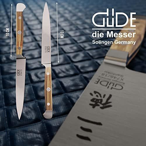 Guede Spickmesser ALPHA-OLIVE Serie Klingenlaenge: 13 cm Olivenholz, X764/13| Kuechenmesser - Geschmiedet - Solingen, Allzweckmesser - scharf - langlebig - hochwertig