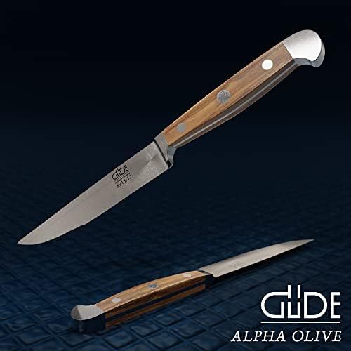  Guede Alpha Series Olive Blade Length: 12cm Steak Knife Olive Wood X313/12