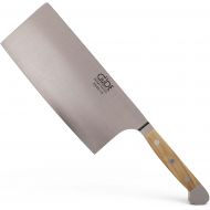 Guede Alpha Olive Series Hand Forged Hand Sharpened Stainless Steel Olive-Wood Handle Chinese Cleaver, 7-Inch