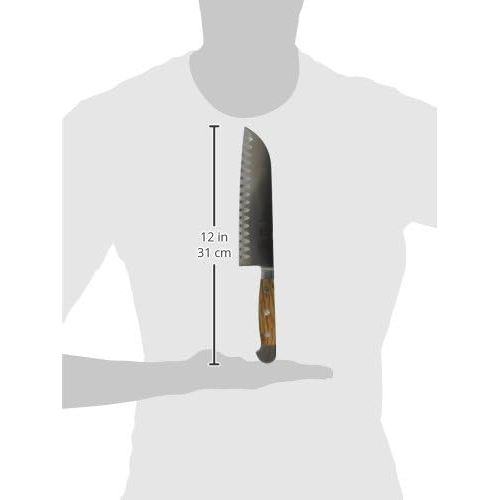  [아마존베스트]Guede Santoku ALPHA-OLIVE Series Blade Length: 18 cm Olive Wood X546/18 Knife Solingen German Quality Robust Sharp Forged High Quality