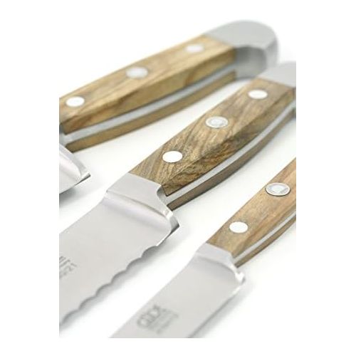  [아마존베스트]Guede Santoku ALPHA-OLIVE Series Blade Length: 18 cm Olive Wood X546/18 Knife Solingen German Quality Robust Sharp Forged High Quality