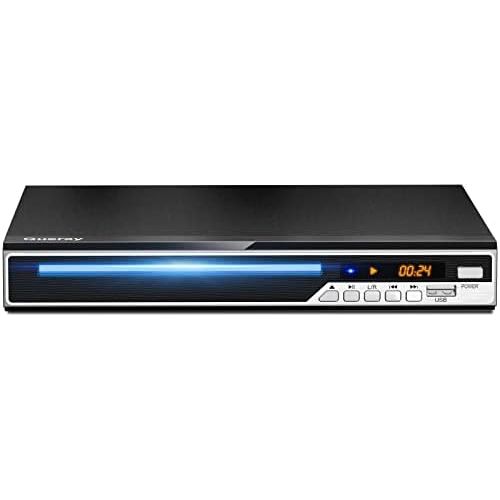  Gueray Compact DVD player, multi region without code, with USB input/HDMI compatible/AV/MIC ports and remote control and CD ripping