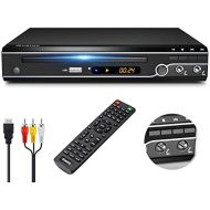 Gueray Compact DVD player, multi region without code, with USB input, HDMI compatible, AV dual MIC port and remote control and CD ripping