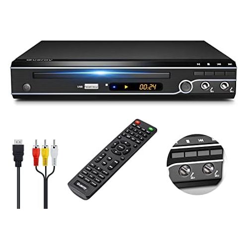  Gueray Compact DVD player, multi region without code, with USB input, HDMI compatible, AV dual MIC port and remote control and CD ripping