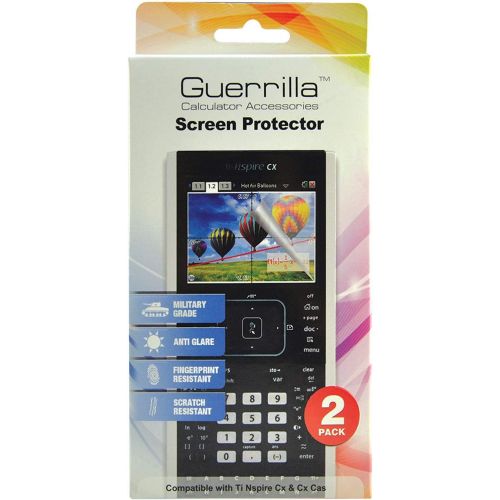  [아마존베스트]Guerrilla Military Grade Screen Protector 2-Pack For TI Nspire CX, CX CAS, CX II, and CX CAS II Graphing Calculator