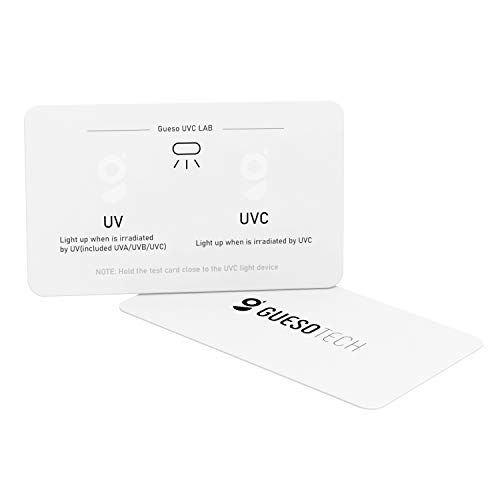  GUESO UV Test Card, Premium UV-C Test Card UV Sanitizer Test Strips for All UVA/UVB/UVC Device: Phone Cleaner/UV Sterilizer Box/Handheld UVC Sanitier Wand (2-Pack)