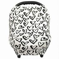 Gufix Breastfeeding Cover  Nursing Cover Scarf - Infant Car Seat Canopy, Shopping Cart, Stroller, Carseat Covers for Girls and Boys - Hearts - Love