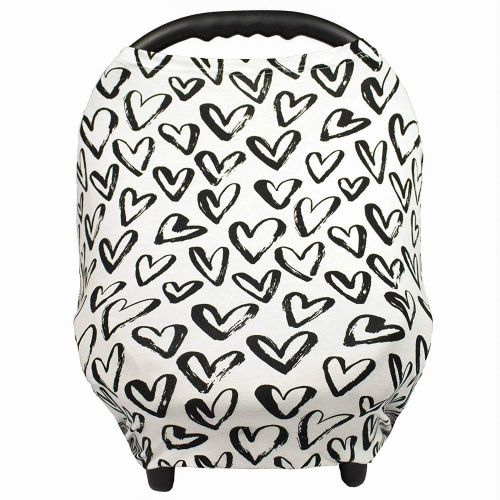  Gufix Breastfeeding Cover  Nursing Cover Scarf - Infant Car Seat Canopy, Shopping Cart, Stroller, Carseat Covers for Girls and Boys - Hearts - Love