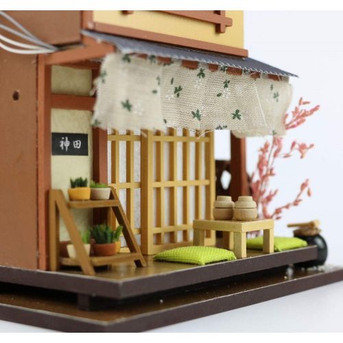  GuiZhen Doll House DIY Miniature 3D Wooden Miniaturas Dollhouse Japanese-Style Furniture Building Kits for Children Christmas