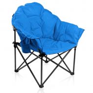 Guide ALPHA CAMP Oversized Moon Saucer Chair with Folding Cup Holder and Carry Bag - Blue