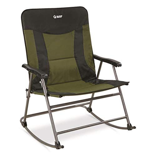  Guide Gear Oversized XXL Rocking Camp Chair, 600-lb. Capacity, Green/Black