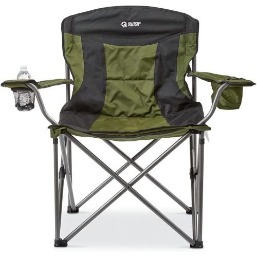  Guide Gear Oversized XXL Camp Chair, 600-lb. Capacity, Green/Black, Hunter Green/Black