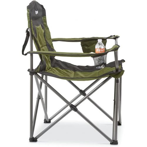  Guide Gear Oversized XXL Camp Chair, 600-lb. Capacity, Green/Black, Hunter Green/Black