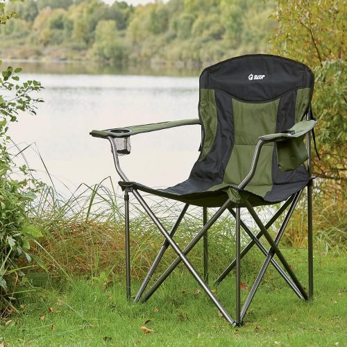  Guide Gear Oversized XXL Camp Chair, 600-lb. Capacity, Green/Black, Hunter Green/Black