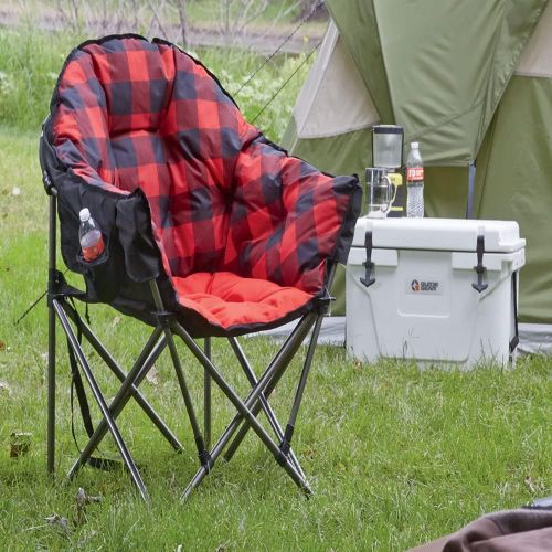  Guide Gear Oversized Club Camp Chair, 500 lb. Capacity, Red Plaid