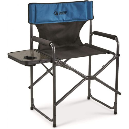  Guide Gear Oversized Tall Director’s Camp Chair, Portable, Folding, 500-lb. Capacity, Blue Black