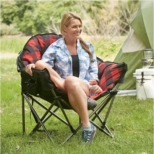  Guide Gear Oversized Club Camp Chair, 500-lb. Capacity, Red Plaid