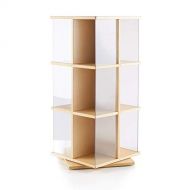 Guidecraft Rotating Book Display 3 Tier: Bookshelf, Storage Rack for Kids Classroom, Media Display and Storage