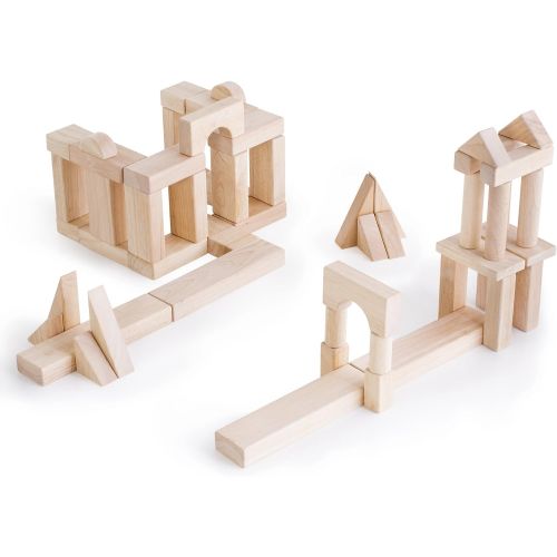 Guidecraft Unit Blocks Set B  56 Piece Set: Solid Wood Kids Skill Development Creative STEM Toy
