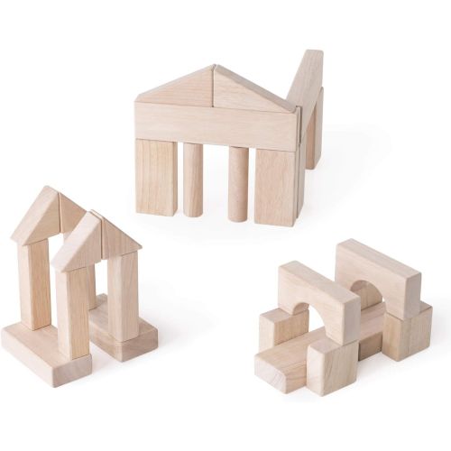  Guidecraft Unit Blocks Set B  56 Piece Set: Solid Wood Kids Skill Development Creative STEM Toy