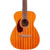 Guild},description:With its comfortable body and distinctive voice, the M-120LE provides excellent balance and a delicate tone. Featuring solid African mahogany top, back and sides