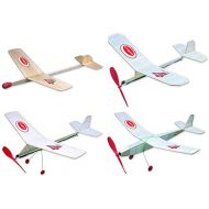 Guillow Build-N-Fly Balsa Wood Model Airplane Construction Set: 4 Kits Included - Goldwing, Cadet, Cloud Buster, and Fly-Boy