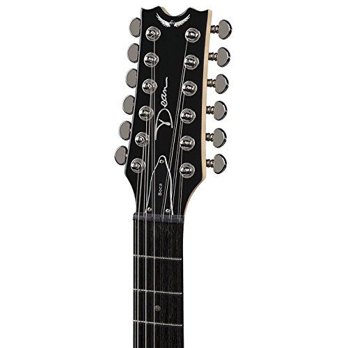  Dean Boca 12-String Semi-Hollowbody Electric Guitar, Classic Black