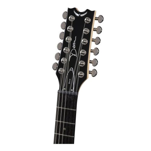  Dean Boca 12-String Semi-Hollowbody Electric Guitar, Classic Black