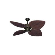Gulf Coast Fans Bombay Tropical Ceiling Fan in Oil Rubbed Bronze with 50 Weathered Brick Blades