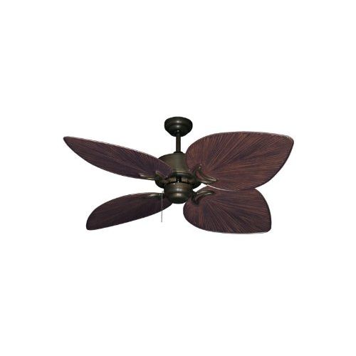  Gulf Coast Fans Bombay Tropical Ceiling Fan in Oil Rubbed Bronze with 50 Weathered Brick Blades