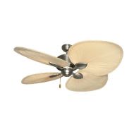 Gulf Coast Fans Palm Breeze II Tropical Palm Ceiling Fan in Satin Steel with 56 Natural Palm Blades