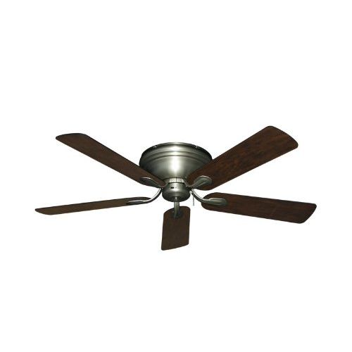  Gulf Coast Fans Stratus Hugger Ceiling Fan in Satin Steel with 52 Distressed Hickory