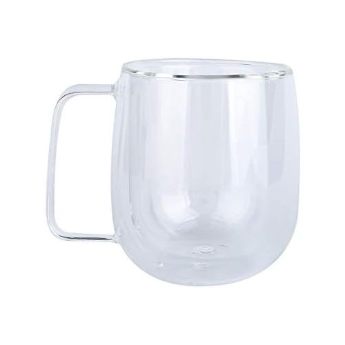  Gulin Teebecher Doppelwand Isolierglas Tasse Mit Griff, Doppelglas Perfekte Hitzebestandige Glas Mit Hoher Temperaturbestandigkeit