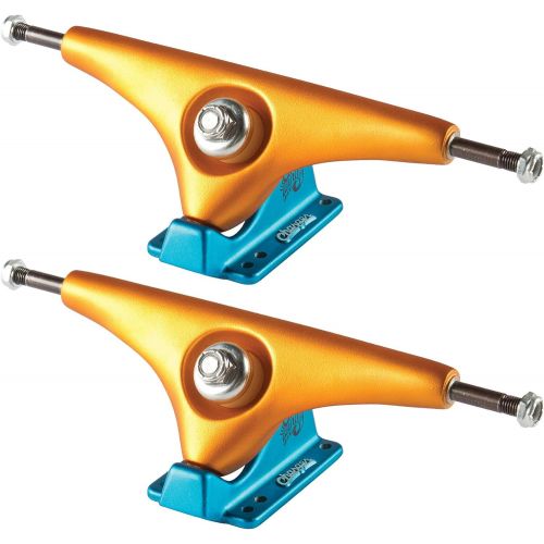  Gullwing Longboard Trucks Charger Reverse Kingpin Orange 10 Axle (Pair)