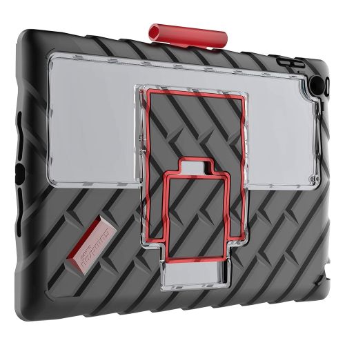  Gumdrop Cases DropTech Rugged Protection for The Apple iPad 9.7 (6th & 5th Gen) - Black Rugged Tablet Cover with Built-in Stand, Screen and Port Cover (DT-APRIPAD6G-BLK_RED)