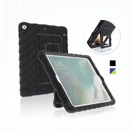 Gumdrop Cases Hideaway for the New iPad 9.7 (6th Gen) and iPad 9.7 (5th Gen) Rugged Tablet Case with Screen Cover and Built-in Stand - Black