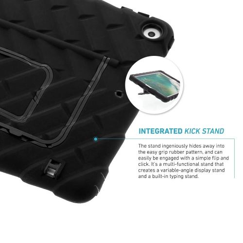  Gumdrop Cases Hideaway for the New iPad 9.7 (6th Gen) and iPad 9.7 (5th Gen) Rugged Tablet Case with Screen Cover and Built-in Stand - Black