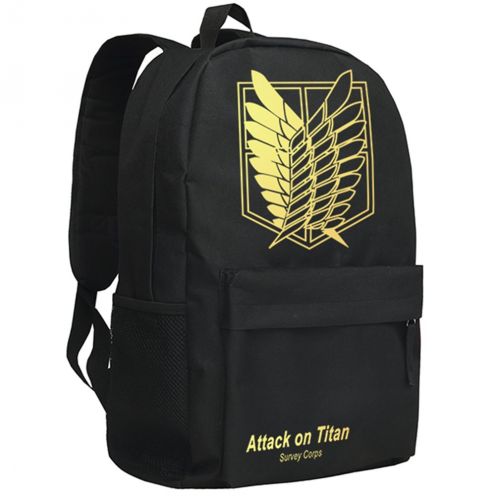  Gumstyle Attack on Titan Backpack Anime School Bag Classic Schoolbag Black